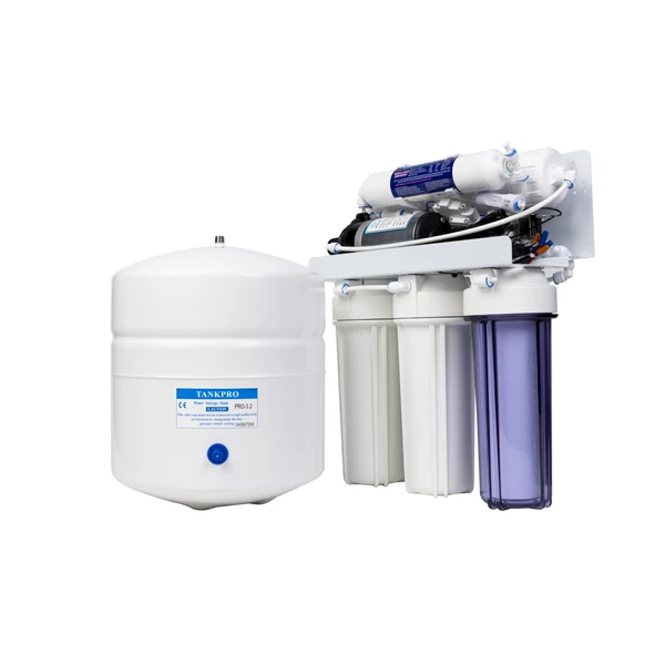 CleanPure CP-105P RO víztisztító nyomásfokozóval, modern dizájn csappal(FXFCH5-TW). Szűrők: EW-0038, AICRO-QF-CP, membrán: TLC50V