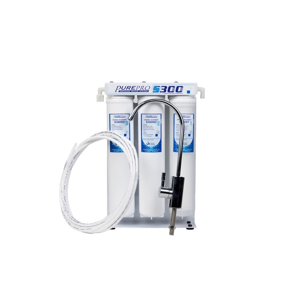 PurePro pult alatti víztisztító, 3 szűrős. QUICK CHANGE (QC) csatlakozós, kompakt szűrők 2,5