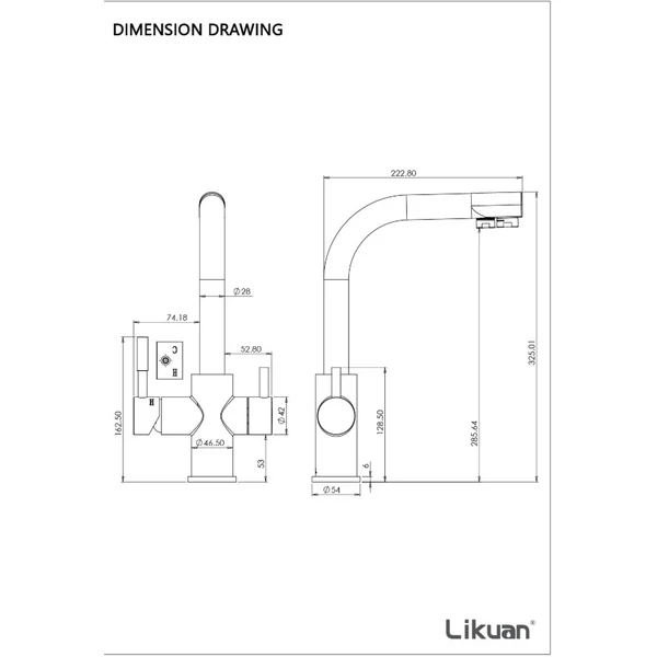 Modern 3 utas krómozott csaptelep