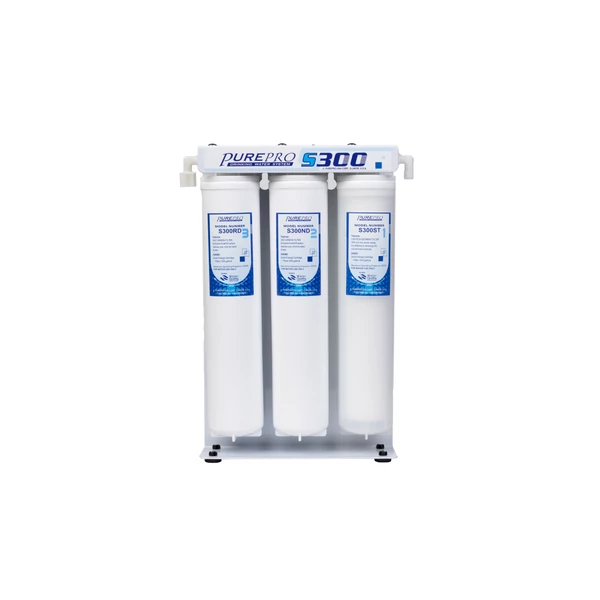 PurePro pult alatti víztisztító, 3 szűrős. QUICK CHANGE (QC) csatlakozós, kompakt szűrők 2,5