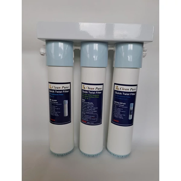 3 lépcsős, bajonettzáras, konyhapult alatti víztisztító