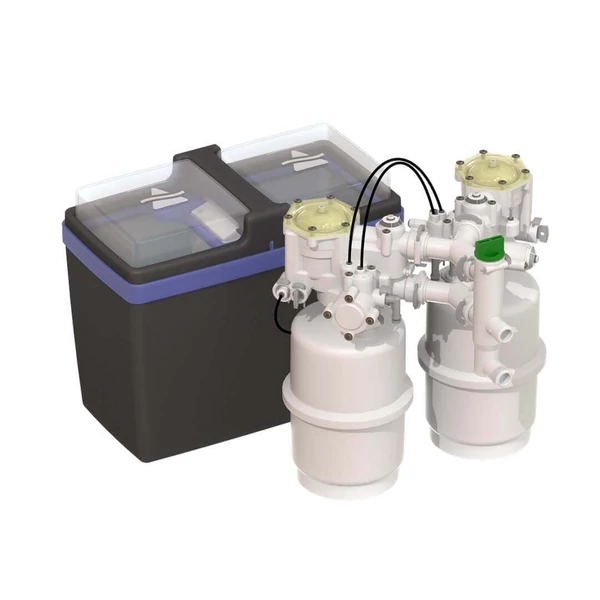 Hydrosoft 200B DUPLEX elektromos áram nélkül működő víz és sótakarékos vízlágyító külön sóléoldó tartállyal