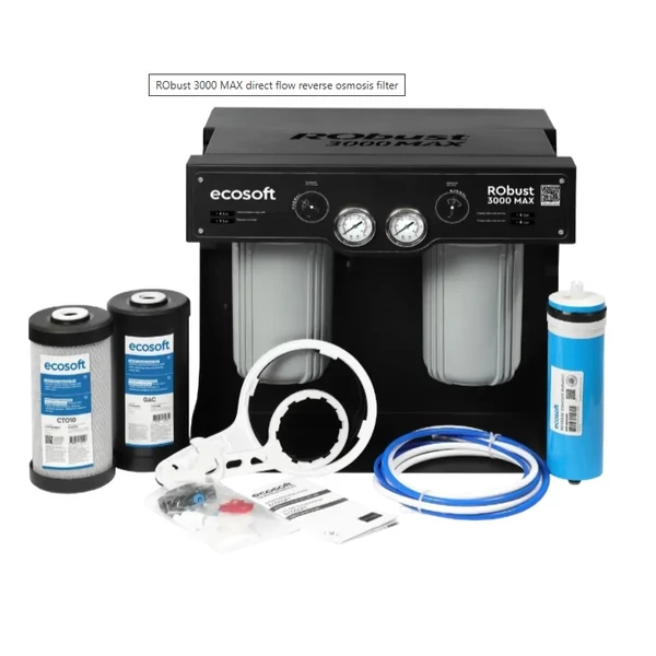 Ecosoft ROBUST 3000 fordított ozmózisos víztisztító nehezen kezelhető nyersvizekhez