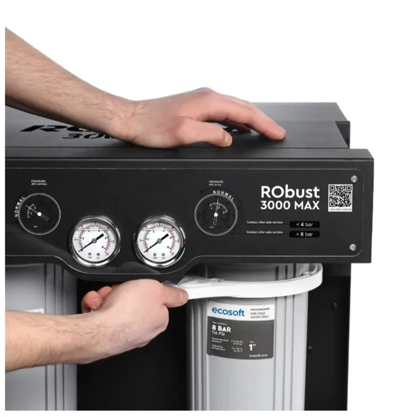 Ecosoft ROBUST 3000 fordított ozmózisos víztisztító nehezen kezelhető nyersvizekhez